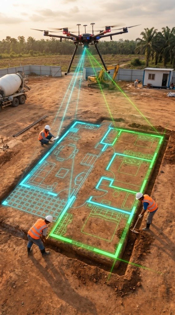 Chantier intelligent avec survol de drone par RAFSAM
